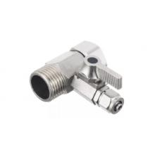Kombi bekötő-elosztó csatlakozó, csappal, 3/8'' x 3/8'' x 1/4'' FÉM