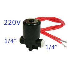 Elektromágneses, solenoid szelep 1/4'', 220V, hengeres, Quick