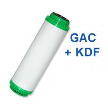 GAC aktívszén+KDF szűrőbetét 10''